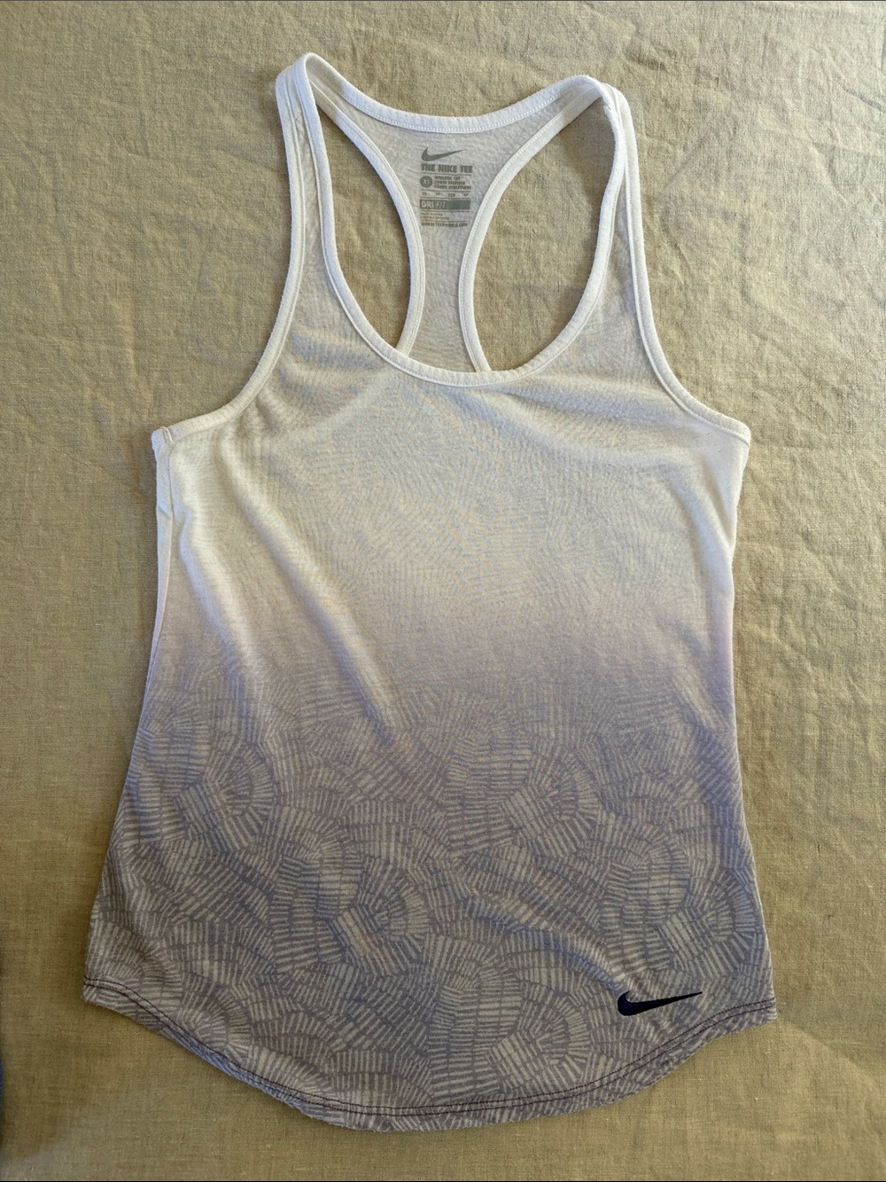 Nike Women's White to Lavender Gradient Racerback Tank